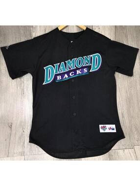 Vintage Magestic Diamond Backs Stitched Jersey #9 On The Back Garcia #12